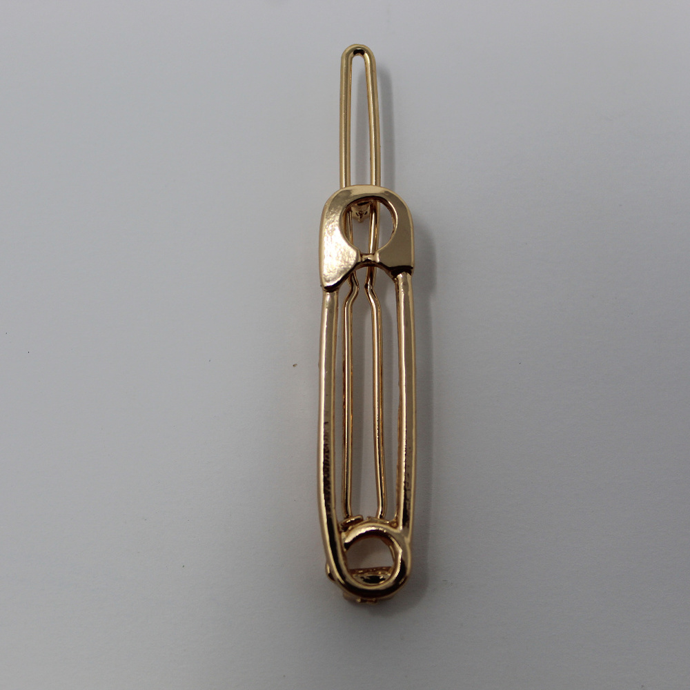 Gold Safety Pin Hair Clip (set of two)